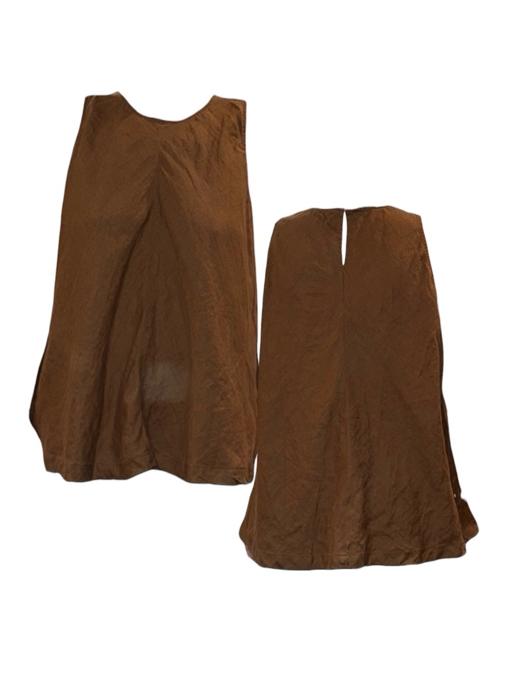 Lands' End Linen Brown Tank Top